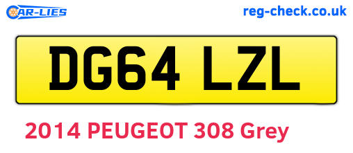 DG64LZL are the vehicle registration plates.