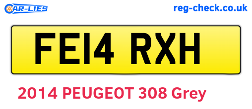 FE14RXH are the vehicle registration plates.