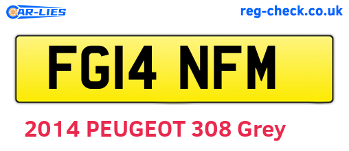 FG14NFM are the vehicle registration plates.