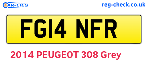 FG14NFR are the vehicle registration plates.
