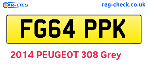 FG64PPK are the vehicle registration plates.