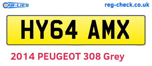 HY64AMX are the vehicle registration plates.
