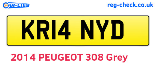 KR14NYD are the vehicle registration plates.
