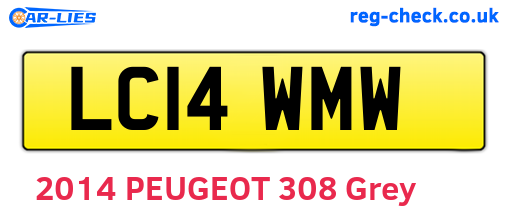 LC14WMW are the vehicle registration plates.