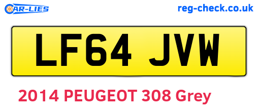 LF64JVW are the vehicle registration plates.