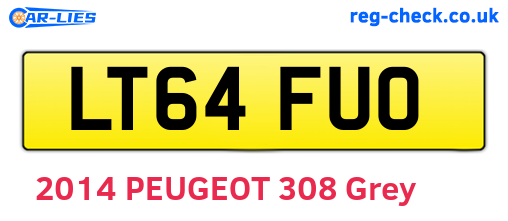 LT64FUO are the vehicle registration plates.