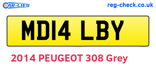 MD14LBY are the vehicle registration plates.