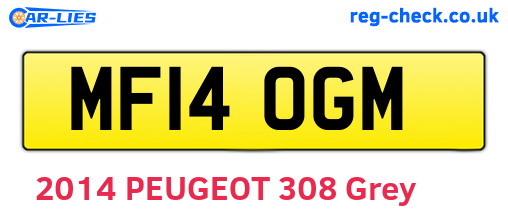 MF14OGM are the vehicle registration plates.