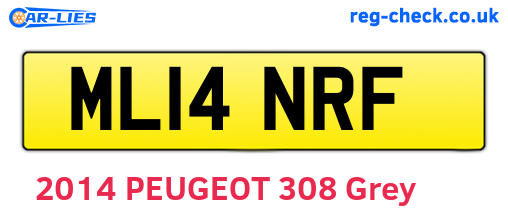 ML14NRF are the vehicle registration plates.