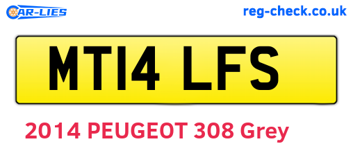 MT14LFS are the vehicle registration plates.