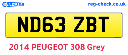 ND63ZBT are the vehicle registration plates.