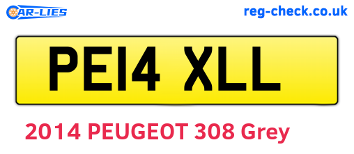 PE14XLL are the vehicle registration plates.