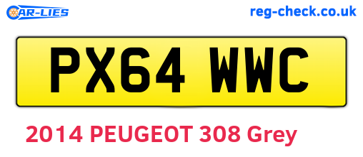 PX64WWC are the vehicle registration plates.