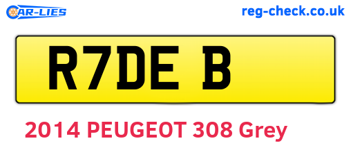 R7DEB are the vehicle registration plates.