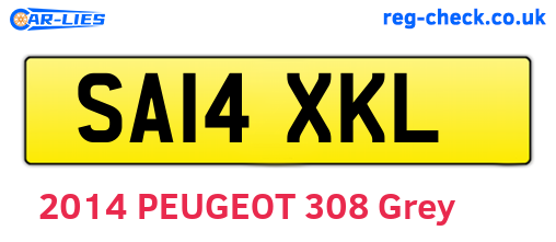 SA14XKL are the vehicle registration plates.