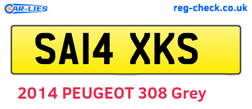SA14XKS are the vehicle registration plates.