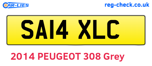 SA14XLC are the vehicle registration plates.