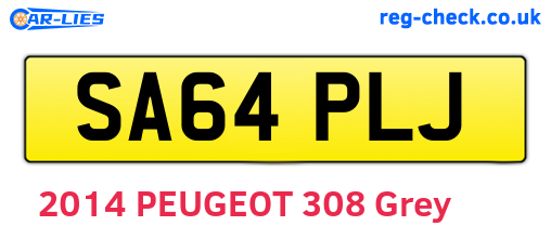 SA64PLJ are the vehicle registration plates.