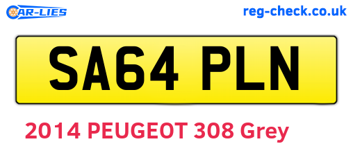 SA64PLN are the vehicle registration plates.