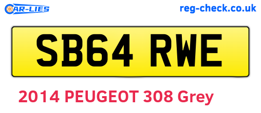 SB64RWE are the vehicle registration plates.