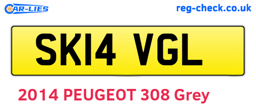 SK14VGL are the vehicle registration plates.