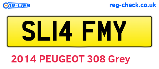 SL14FMY are the vehicle registration plates.