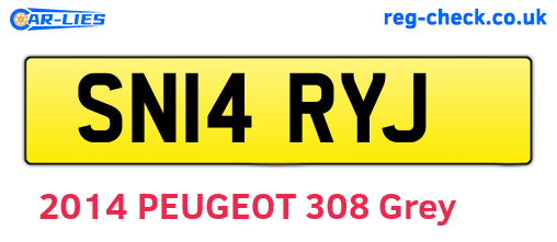 SN14RYJ are the vehicle registration plates.