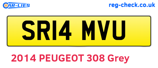 SR14MVU are the vehicle registration plates.
