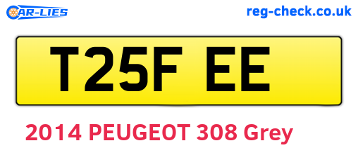 T25FEE are the vehicle registration plates.
