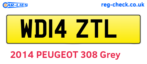 WD14ZTL are the vehicle registration plates.
