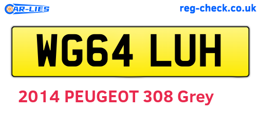WG64LUH are the vehicle registration plates.