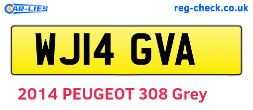 WJ14GVA are the vehicle registration plates.