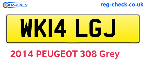WK14LGJ are the vehicle registration plates.