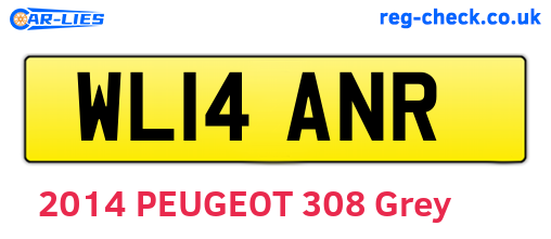 WL14ANR are the vehicle registration plates.