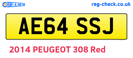AE64SSJ are the vehicle registration plates.