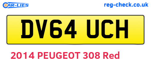 DV64UCH are the vehicle registration plates.