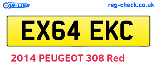 EX64EKC are the vehicle registration plates.