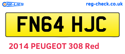 FN64HJC are the vehicle registration plates.