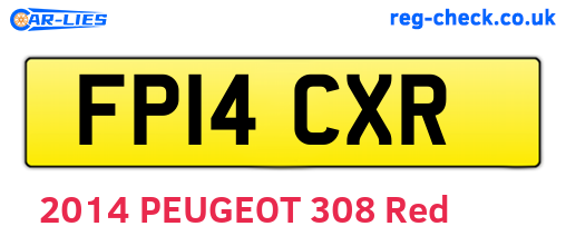 FP14CXR are the vehicle registration plates.