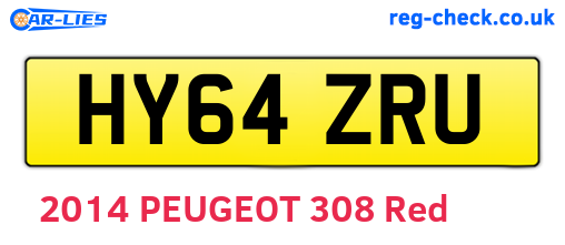 HY64ZRU are the vehicle registration plates.
