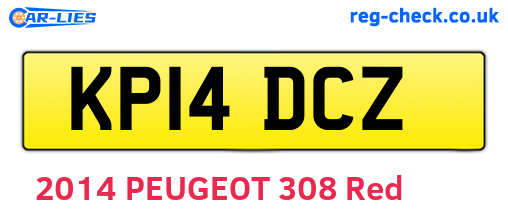 KP14DCZ are the vehicle registration plates.