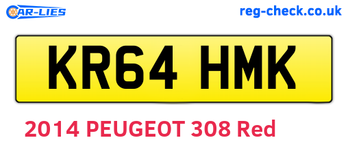 KR64HMK are the vehicle registration plates.