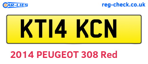 KT14KCN are the vehicle registration plates.