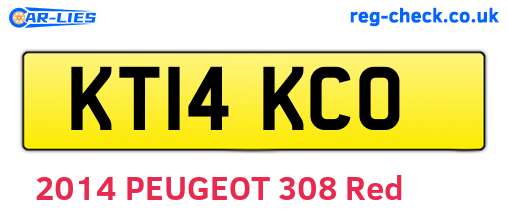 KT14KCO are the vehicle registration plates.