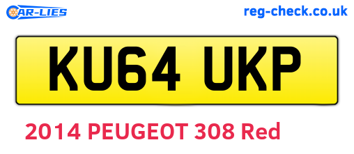 KU64UKP are the vehicle registration plates.