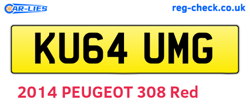 KU64UMG are the vehicle registration plates.