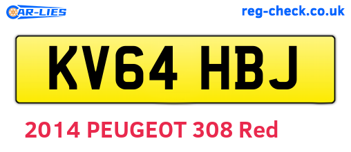 KV64HBJ are the vehicle registration plates.