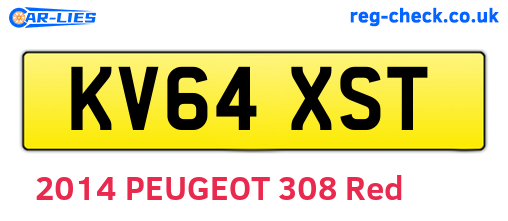 KV64XST are the vehicle registration plates.
