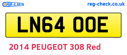 LN64OOE are the vehicle registration plates.