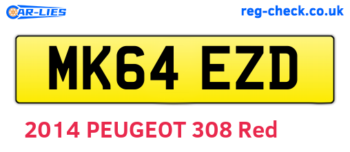 MK64EZD are the vehicle registration plates.